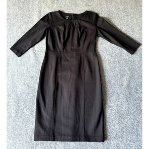 Talbots Petites Black Dress Career‎ Professional 3/4 Sleeve Size 2P